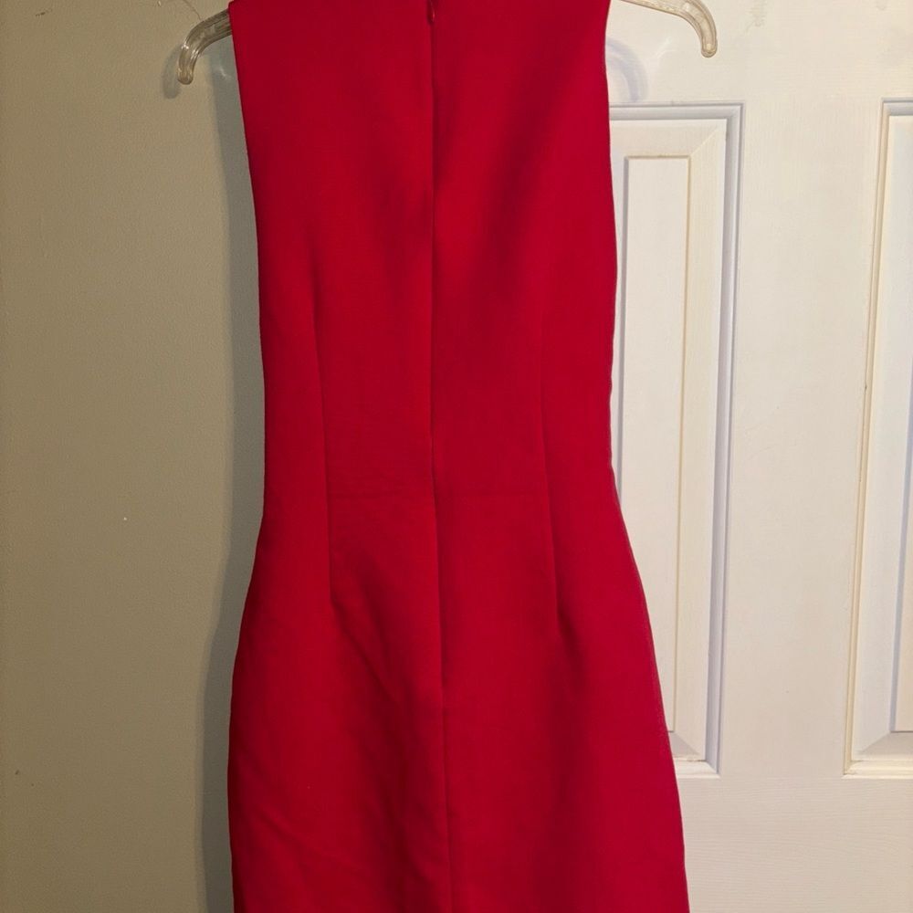 Lulu's Pink Tie Front Sheath Dress - Picture 2 of 7